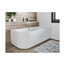 Riho - Desire Bañera rinconera, versión izquierda, blanco satinado,