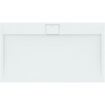 Ideal Standard – Ultra Flat S i.life Rechteck-Brausewanne – Mineralguss – 1400 x 800 x 30 mm – Rutschhemmung: Ideal Grip