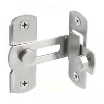 76cm Verrou de porte à angle droit 90 degrés de grange coulissante en acier inoxydable, loquet de porte coulissante à rabat, Verrou de sécurité pour