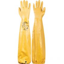 Showa 772 Long Sleeve Yellow Nitrile Gloves - Size 9