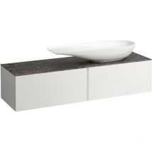 Laufen - Il Bagno Alessi cajonera, encimera de piedra Marrone