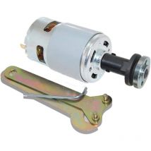 Aougo - 775 Gleichstrommotor, 12 V/24 v, Getriebe, doppeltes Kugellager, großes Drehmoment, mit M10-Balde-Säge-Pleuel für DIY-Teile