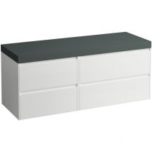 Laufen - lani encimera de lavabo gris tráfico incl. mueble bajo