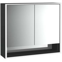 Emco - loft armario con espejo iluminado y estante inferior, 800mm, 2