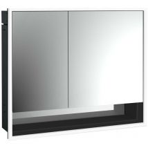 Emco - loft armario con espejo iluminado y estante inferior, 800mm, 2