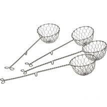 77924 lot de 4 passoires à fondue, acier inoxydable