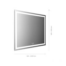 Emco - mi 230+ Espejo con luz led, recorte de luz en todo el