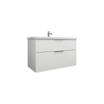 Burgbad - Eqio lavabo cerámico con mueble bajo para lavabo, ancho