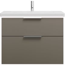 Burgbad - Eqio lavabo cerámico con mueble bajo para lavabo con