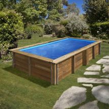 Piscina Gre Rectangular De Madera Sumbay 375 X 200 X 68 Lemon