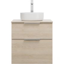 Burgbad - Eqio lavabo sobre encimera cerámica redondo, centro,