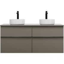 Burgbad - Eqio lavabos sobre encimera de cerámica redonda,