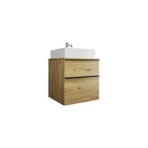 Eqio lavabo sobre encimera cerámica cuadrado, centro, - Burgbad