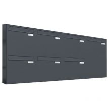 7er Briefkasten-Anlage Tür- Zaundurchwurf ral 7016 Anthrazit