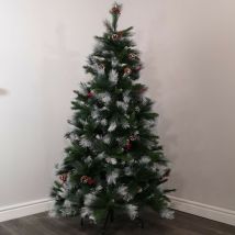 Transcon - 7ft (210cm) Avatika Frosted Christmas Tree With Cones 896 tips