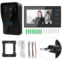 Eosnow 7in Rainproof Night Vison High Denifition 1000 Line Video Intercom Touch Doorbell 100-240VEU
