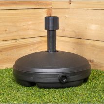 7Kg / 7 Litre Capacity Water Filled Garden Parasol Umbrella Base in Black