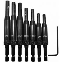 Vuszr - 7Pcs Center Forets Portes Auto Centrage Charnire Tapper Trou Perforateur Outils En Bois