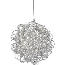 Scribble - Sospensione a soffitto a 6 luci a nastro cromato, lampadina G4 - Searchlight