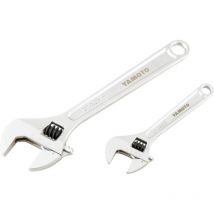 Yamoto - Adjustable Spanner Set, Chrome Vanadium Steel, Set of 2 - YMT5013400K