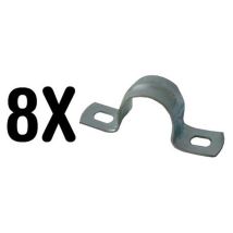 Abrazaderas metálicas para tubo Ø22mm – 8 unidades