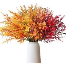 Keyoung - 8 Bündel Künstliche Herbstblumen Künstlich Herbststrauß Kunstblumen Herbst Deko, Künstliche Blumen Herbst Balkonpflanzen Herbstzweige