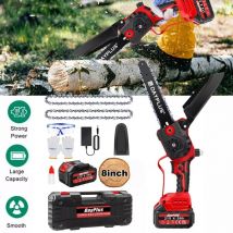 Day Plus - 8' Cordless Large Electric Chainsaw Chain Saw Battery Power Wood Cutter Workshop