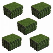 Lot de 40 dalles clipsables gazon artificiel vert