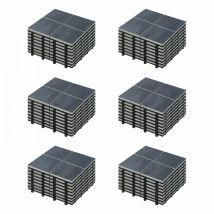 Oviala - Lot de 48 dalles clipsables en pierre noir