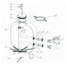 Pentair - 8. Diffuseur inferieur pour filtre Triton TR100