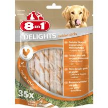 Sachet 35 sticks pour chien garnis de poulet Delights