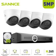 8-Kanal 3MP PoE-Sicherheitssystem, 6MP nvr, S+265, Fahrzeug-Personenerkennung, Fernzugriff, 4TB hdd - Sannce