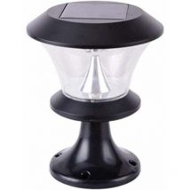 Tigrezy - Farola decorativa de 8 led para exteriores, redonda, solar, para jardín, puerta, pared, césped, patio, villa (luz cálida)