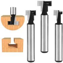 Beijiyi - 8-mm-T-Nut-Fräser – 3 Stück (7,93/9,52/12,7 mm) Senkerschaft mit Klinge, Holzbearbeitungsschneider für Elektrowerkzeuge, Tischlerwerkzeug