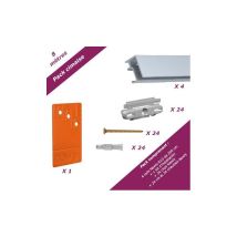 8 mètres Aluminium : Pack économique cimaise Newly R10 (rails et fixations)