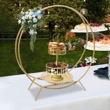 80cm métal mariage cake stand arc ballon rond décoration mariage anniversaire cadeau Cupcake stand