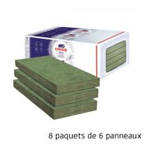 8 paquets de 6 panneaux Laine de verre PNU32 nu - Panneau 4.86 m² - 101 mm - r 3.15 - Soit 38,88 m² Ursa