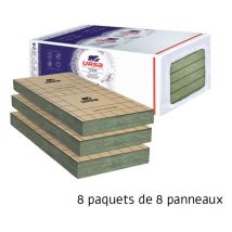 8 paquets de 8 panneaux de Laine de verre s.r prk 32 Revêtu Panneau 6m²48 - 75 mm - r 2.30 - Soit 51,84 m² Ursa