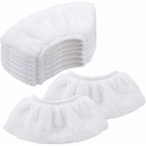 Einemgeld - 8 pcs Bonnettes Microfibre pour Kärcher, Chiffons pour Buse à Main Accessoire pour Nettoyeurs Vapeur sc 1, 2, 3, 4, 5
