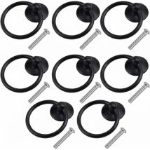 8 Pcs Bouton de Porte Vintage Poignee de Meuble Ronde Poignée D'armoire Classique Tiroir Bague Poignée de Traction Poignées de Tirage Antique Bouton