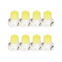 A2zworld - 8 Pezzi Lampada Led T3 1 cob 12V 0.6W 40lm Bianco Freddo 6500K 17mm Luci Cruscotti e Strumentazioni