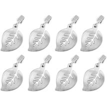 8 Pièces Clips De Nappe, Clip De Nappe En Acier Inoxydable Pour Table D'Extérieur, Cintres De Nappe Feuille Avec Clips, Pour Fête Pique-nique Jardin 