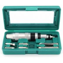 8-piece impact wrench and bits, reversible manual impact wrench with impact screw corrector