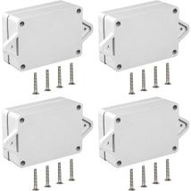 8 Pièces Boite de Derivation Etanche Exterieur , Boîte de Jonction Étanche, ABS Blanche Boite Etanche Electrique Exterieur avec Protection Extérieure
