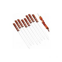 Gabrielle - 8 pièces brochettes plates en acier inoxydable, accessoires de barbecue réutilisables, ustensiles de barbecue robustes et pratiques pour