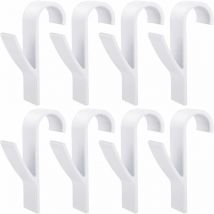 8 pièces Crochet Radiateur, Crochet radiateur sèche serviette, Crochet pour Radiateurs plastique Blanc, Patères Radiateur de Salle de Bain - Ahlsen