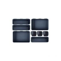 Wddnaot - 8 Pieces Desk Drawer Organizer, Plastic Drawer Dividers Drawer Dividers with 3 Sizes Storage Bins for Makeup, Office, Bathroom, Kitchen