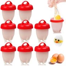 Feiyue - 8 Pièces Oeufs Pocheuse Silicone,Silicone Oeuf Cooker,Antiadhésif Pocheuse Rapide