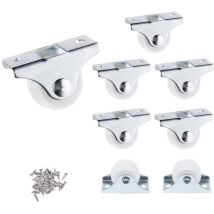 8 Pièces Petite roulettes pour meubles Roulettes directionnelles mini roulettes pour meubles pour Meubles Roulettes Latérales avec Vis