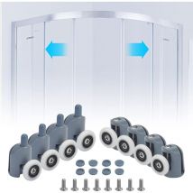 Jn.songs - 8 Pièces Roulettes pour Porte de Douche Rouleau Roulette Roue Pour Porte De Douche 23MM